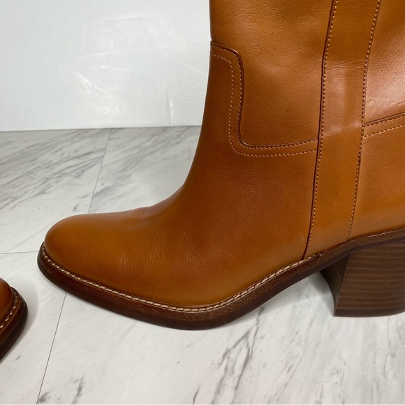 Jeffrey Campbell Desert Western Brown Leather Heeled Boot 8 1/2 - Picture 10 of 15